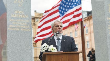 The ceremony at the Thank you, America! memorial marked the end of this year´s Liberation Festival Pilsen